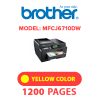 BROTHER MFCJ6710DW PRINTER - YELLOW INK