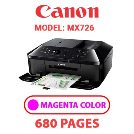 CANON MX726 PRINTER - MAGENTA INK