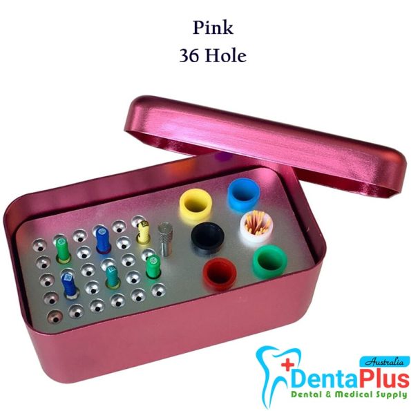 Endo File Stand Pink, 36 Holes Suitable for – Files+GP Points.