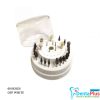 Bur Holders 60 Holes Plastic with Clear Lid – Round #Each - off-white