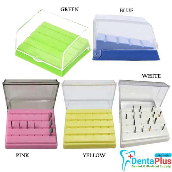 Bur Holder 24 Holes Yellow – Plastic Rectangular