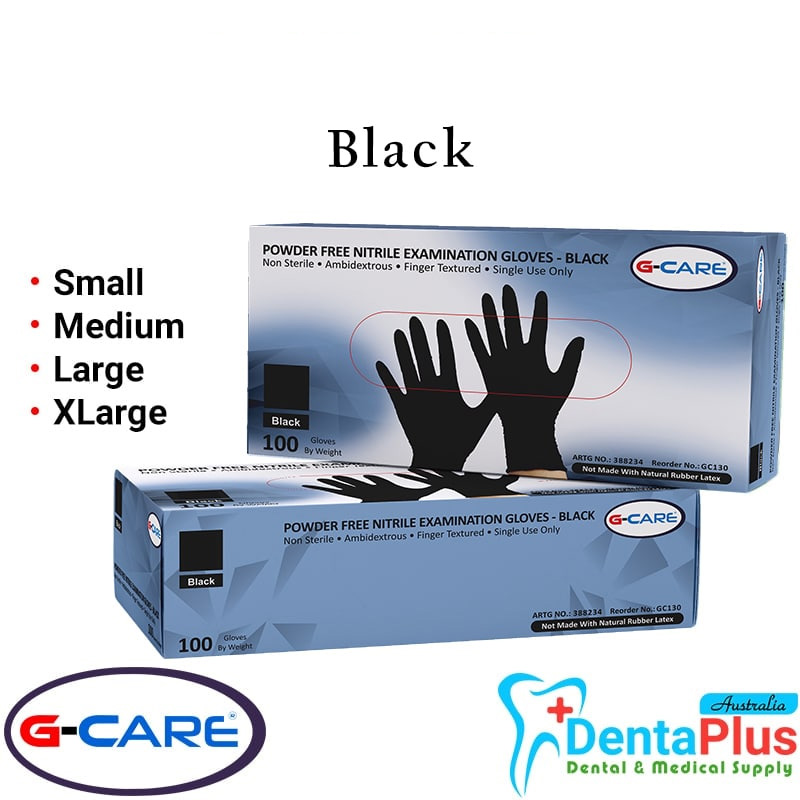 Nitrile Powder Free and Latex Free Examination Non-Sterile Gloves (Black)
