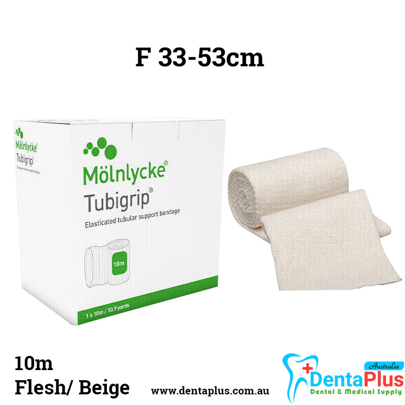 Tubigrip Multi-Purpose Elasticated Tubular Bandage Made in UK Flesh/Beige (10m) #Each - F 33 - 53cm