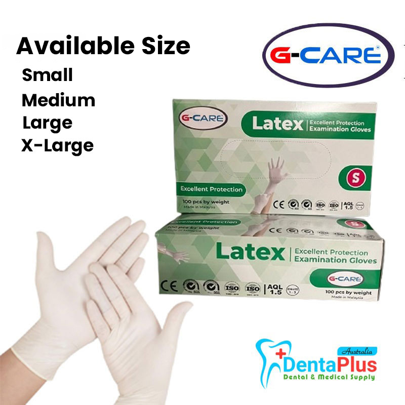 G-CARE Latex Powder Free Examination Gloves #100pcs/box  (10box/ctn)