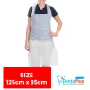 Disposable Waterproof LDPE White Apron 100pcs/pkt Mediflex - 125cm-x-85cm